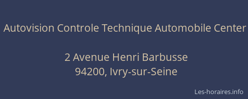Autovision Controle Technique Automobile Center