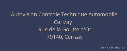 Autovision Controle Technique Automobile Cerizay
