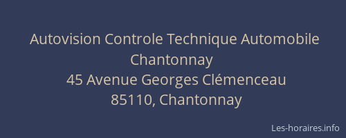 Autovision Controle Technique Automobile Chantonnay