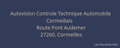 Autovision Controle Technique Automobile Cormeillais