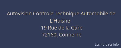 Autovision Controle Technique Automobile de L'Huisne