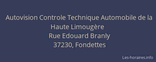 Autovision Controle Technique Automobile de la Haute Limoug&egrave;re