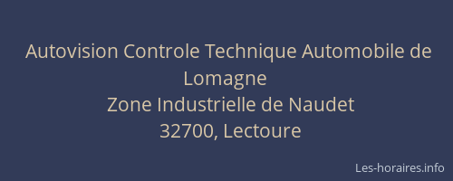 Autovision Controle Technique Automobile de Lomagne