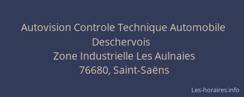 Autovision Controle Technique Automobile Deschervois