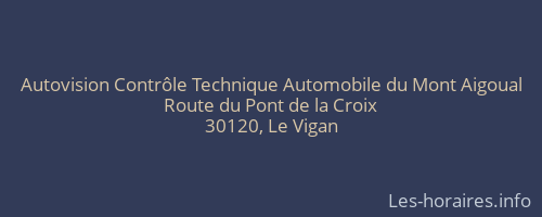 Autovision Contrôle Technique Automobile du Mont Aigoual