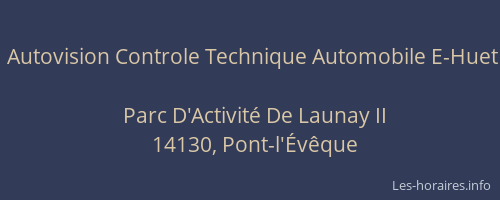 Autovision Controle Technique Automobile E-Huet