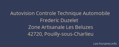 Autovision Controle Technique Automobile Frederic Duzelet