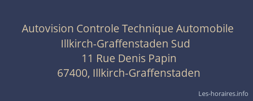 Autovision Controle Technique Automobile Illkirch-Graffenstaden Sud