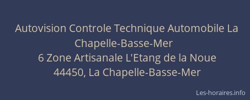 Autovision Controle Technique Automobile La Chapelle-Basse-Mer
