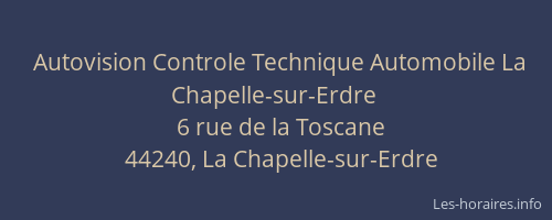 Autovision Controle Technique Automobile La Chapelle-sur-Erdre