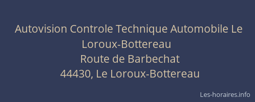 Autovision Controle Technique Automobile Le Loroux-Bottereau