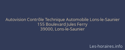 Autovision Contrôle Technique Automobile Lons-le-Saunier