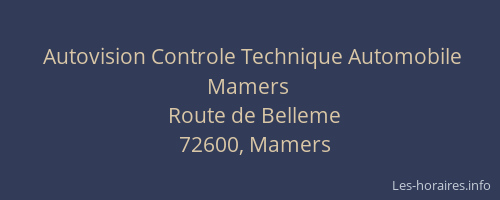 Autovision Controle Technique Automobile Mamers