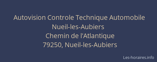 Autovision Controle Technique Automobile Nueil-les-Aubiers