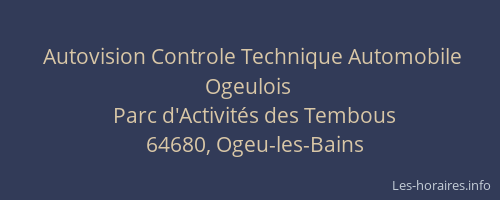 Autovision Controle Technique Automobile Ogeulois