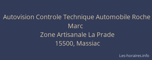 Autovision Controle Technique Automobile Roche Marc