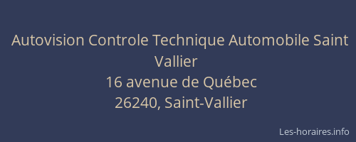 Autovision Controle Technique Automobile Saint Vallier
