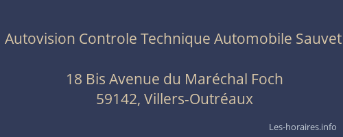 Autovision Controle Technique Automobile Sauvet