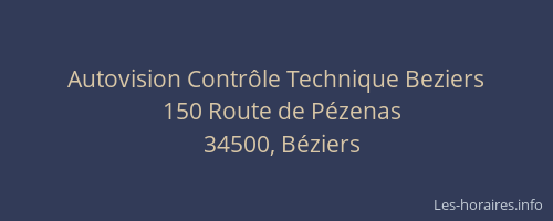 Autovision Contrôle Technique Beziers