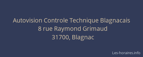 Autovision Controle Technique Blagnacais