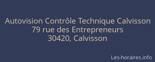 Autovision Contrôle Technique Calvisson