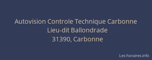 Autovision Controle Technique Carbonne