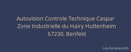 Autovision Controle Technique Caspar