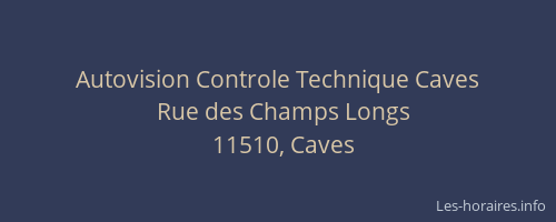 Autovision Controle Technique Caves