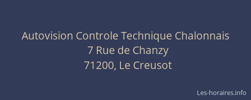 Autovision Controle Technique Chalonnais