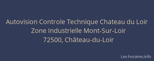 Autovision Controle Technique Chateau du Loir