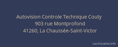 Autovision Controle Technique Couty