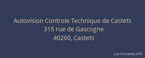 Autovision Controle Technique de Castets