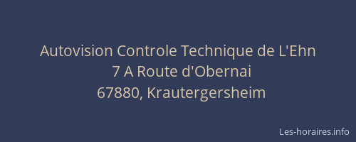 Autovision Controle Technique de L'Ehn
