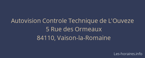 Autovision Controle Technique de L'Ouveze