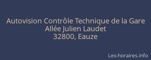 Autovision Contrôle Technique de la Gare