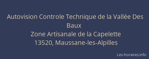Autovision Controle Technique de la Vallée Des Baux