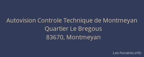 Autovision Controle Technique de Montmeyan