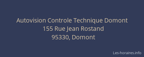 Autovision Controle Technique Domont