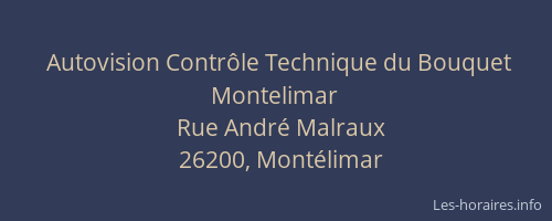 Autovision Contrôle Technique du Bouquet Montelimar