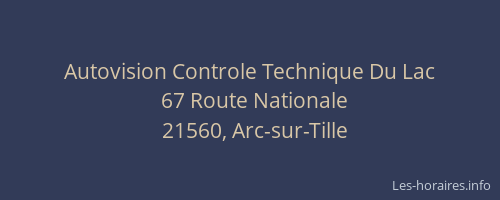 Autovision Controle Technique Du Lac