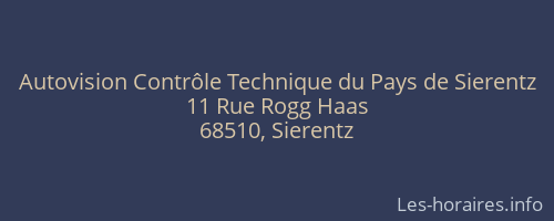 Autovision Contrôle Technique du Pays de Sierentz