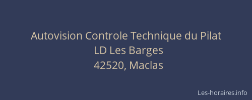 Autovision Controle Technique du Pilat