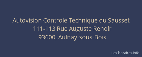 Autovision Controle Technique du Sausset