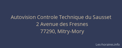 Autovision Controle Technique du Sausset