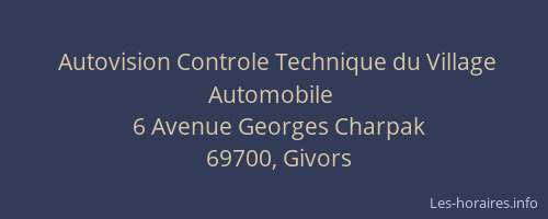 Autovision Controle Technique du Village Automobile