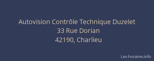 Autovision Contrôle Technique Duzelet