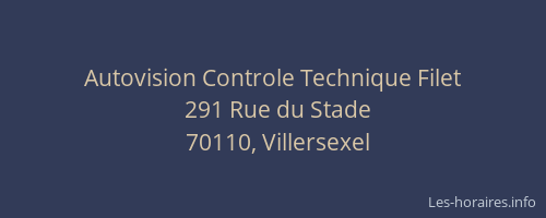Autovision Controle Technique Filet