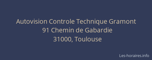 Autovision Controle Technique Gramont