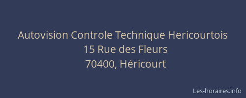 Autovision Controle Technique Hericourtois