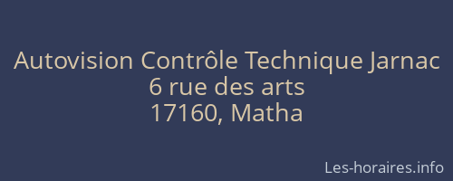 Autovision Contrôle Technique Jarnac